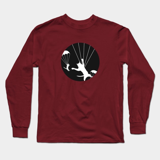 Parachuting Cats Long Sleeve T-Shirt by The Constant Podcast